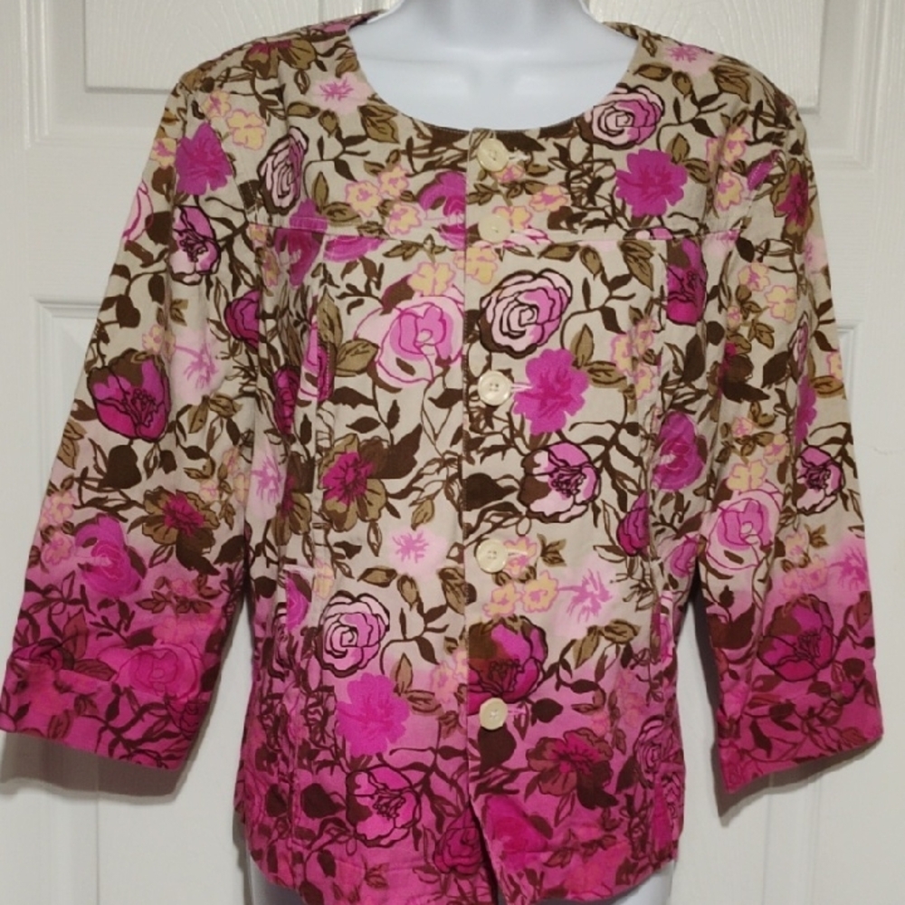 Christopher & Banks Floral Top / Jacket